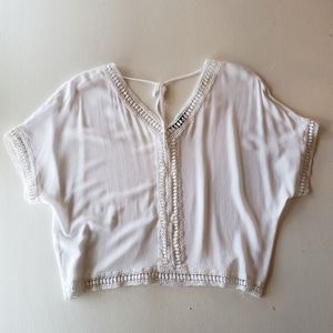 Boho embroidered dolman blouse